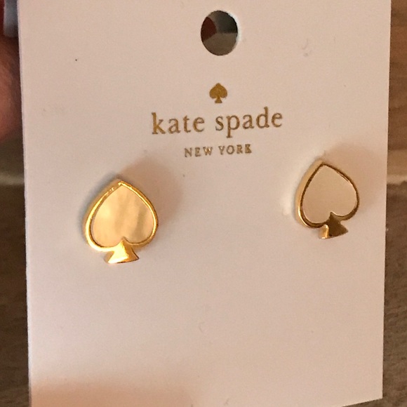 kate spade Jewelry - Kate Spade (mother of pearl) Sign. Spade Earrings